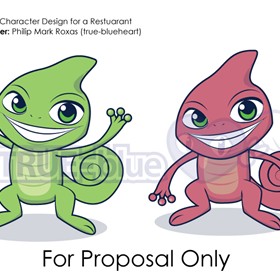 Character Illustration: Chameleon Character Sample